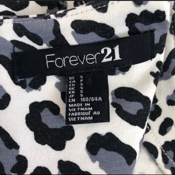 FOREVER 21 grey cheetah dress size small - Picture 6 of 8